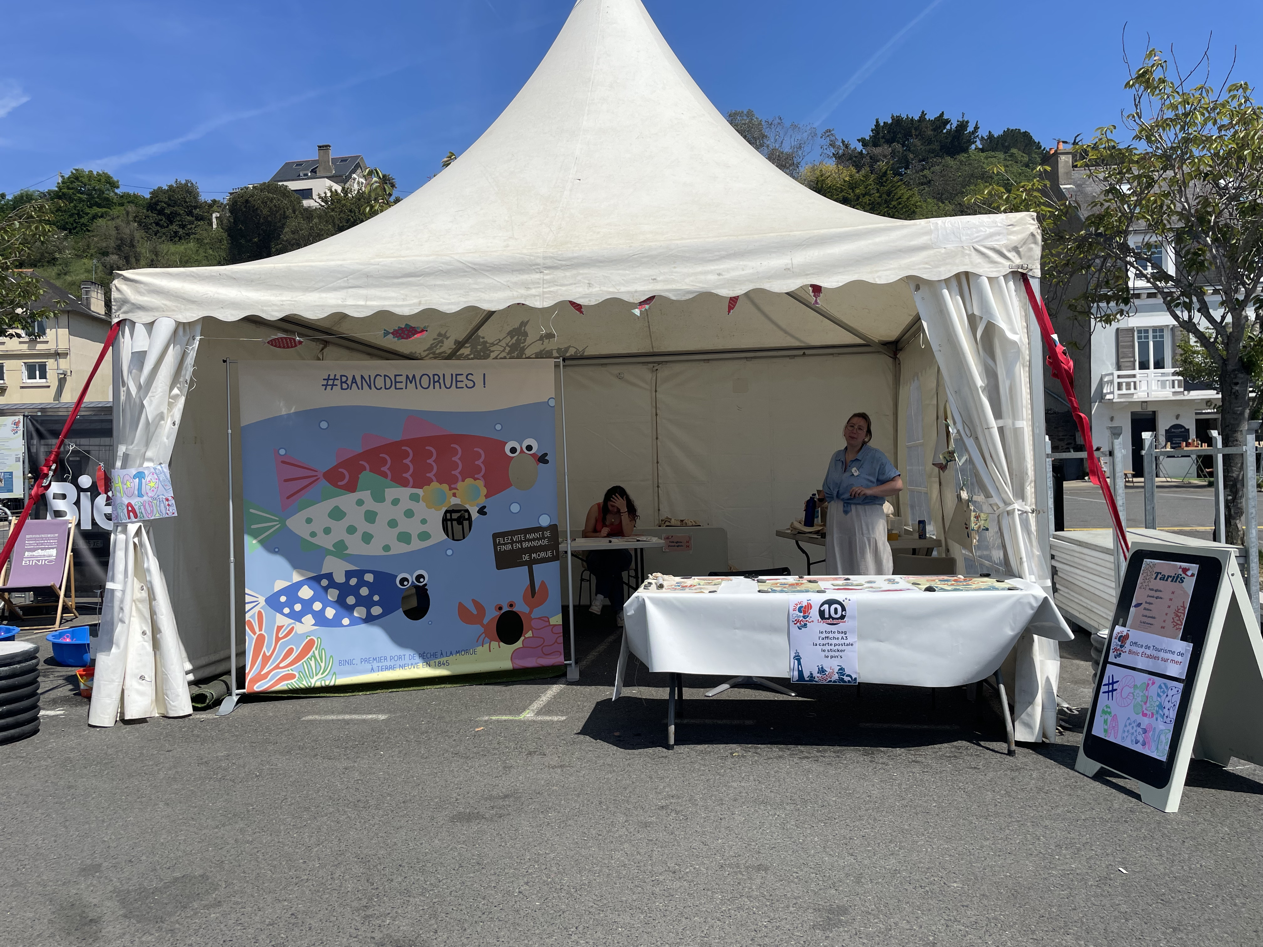 Stand de l'Office de Tourisme à la fête de la morue